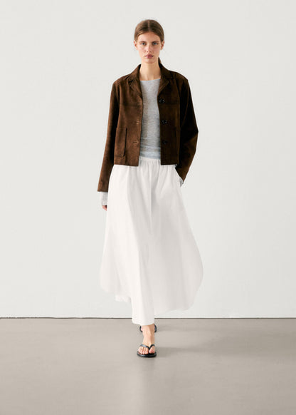 Veste en suédine rétro courte