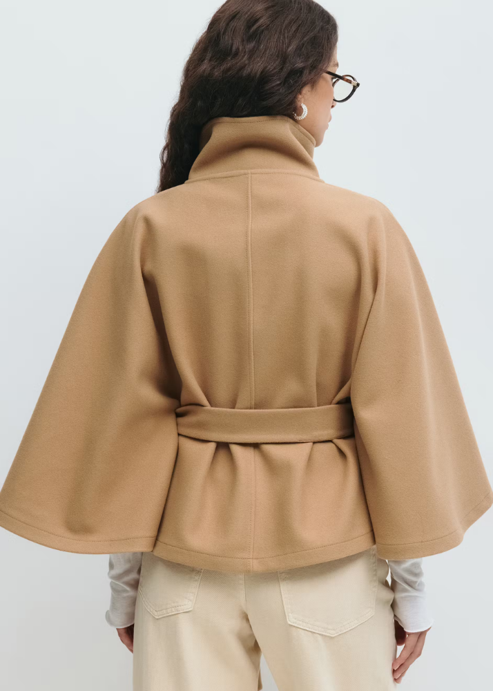 Veste Cape ceinturée