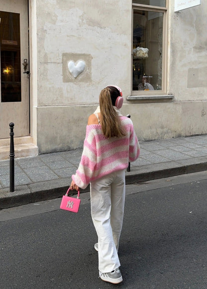 Locker gestrickter Pullover