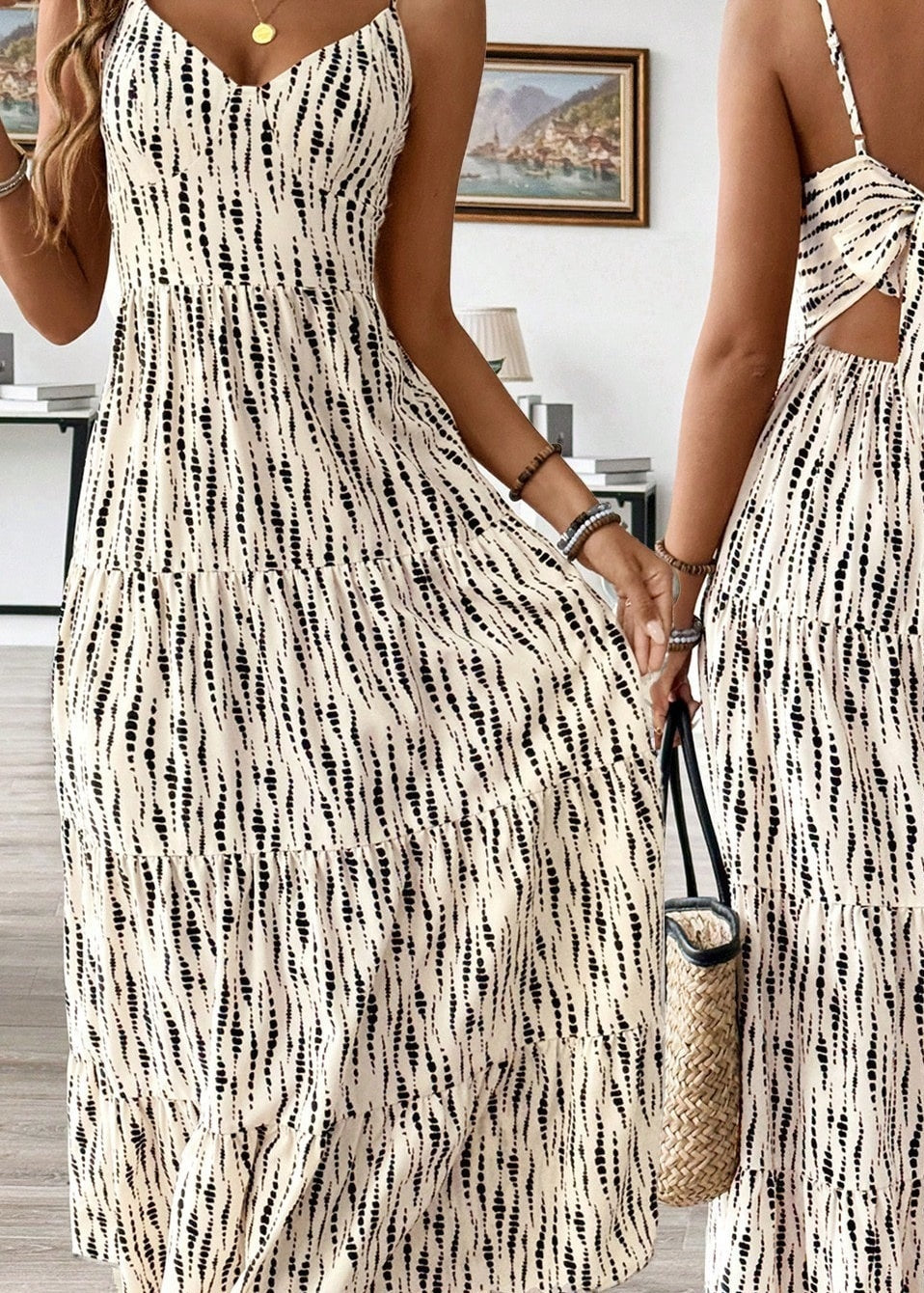 Langes Kleid im Boho-Stil