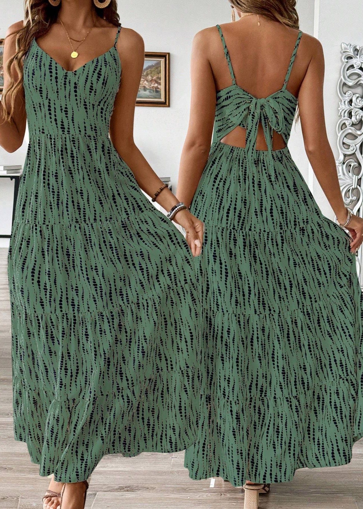 Langes Kleid im Boho-Stil